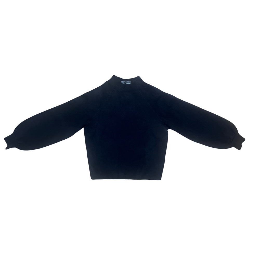 Anthropologie Black Balloon-Sleeve Sweater